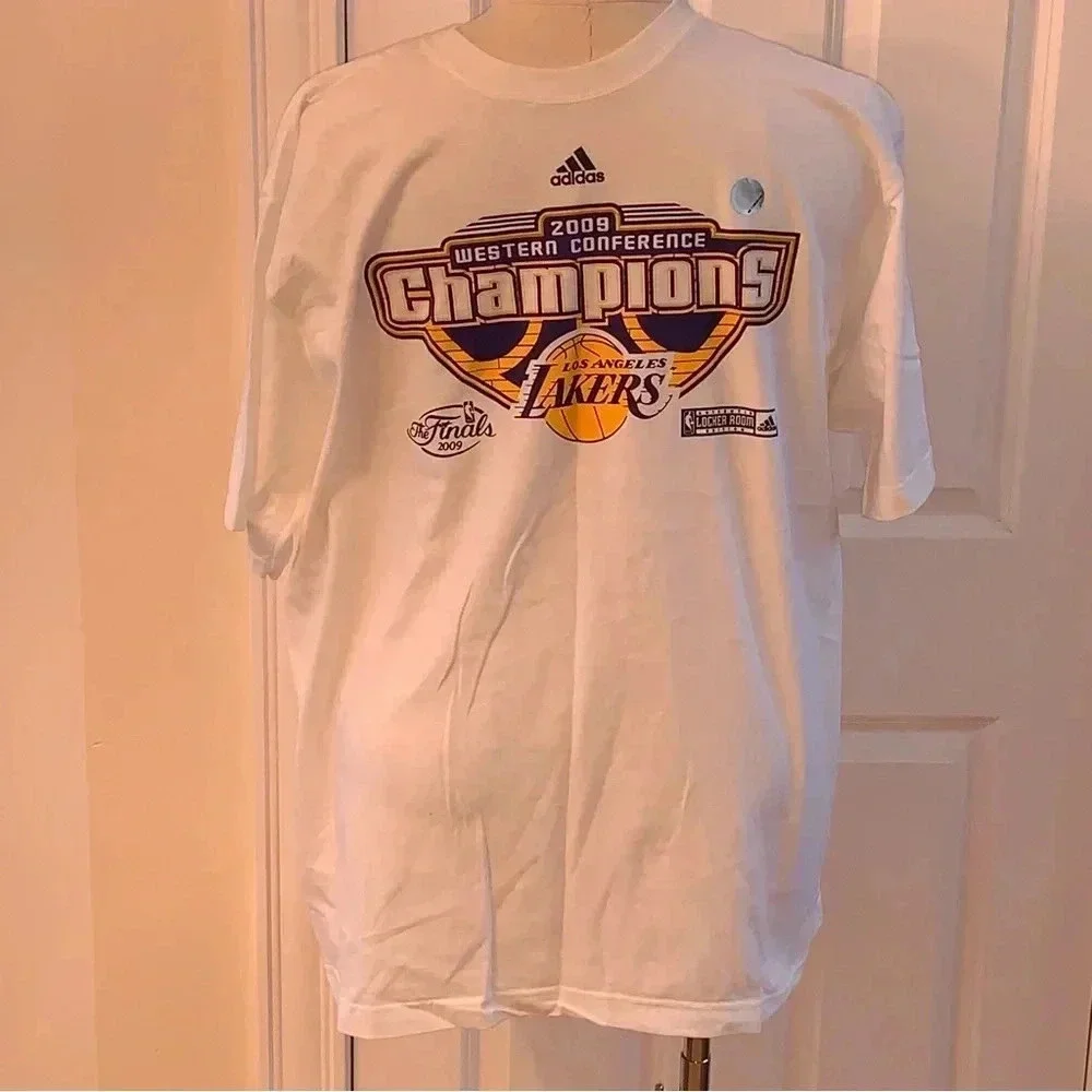 Adidas Los Angeles Lakers 2009 Conference Champions T-shirt Top NOS XL *READ